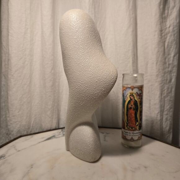 Mid Century Modern Abstract Ivory White Female Bust Signed Serena - Picture 4 of 10